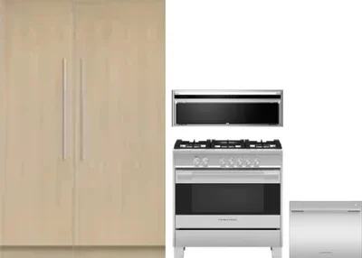 5 Piece Package Includes Refrigerator, Freezer, Range, Hood And Dishwasher